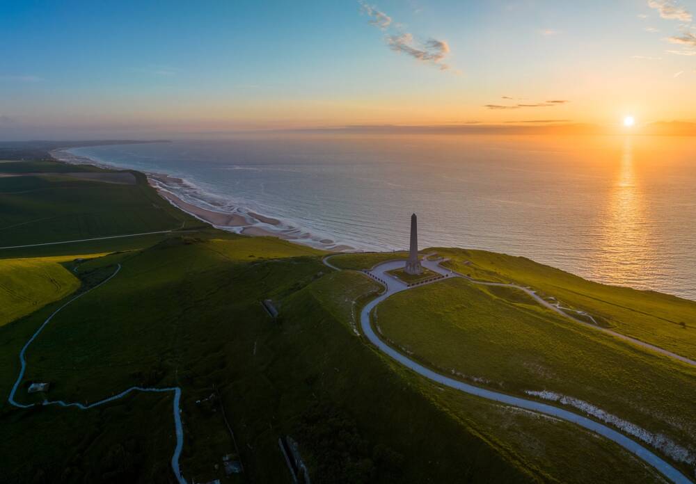 cap blanc nez escalles coucher soleil